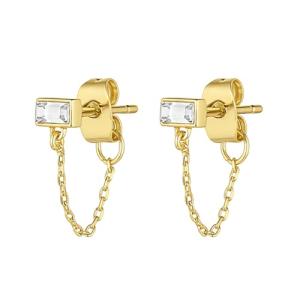 Gorjana Desi Chain Huggie Earrings in Gold