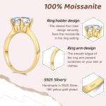 Elegant 1CT Round Moissanite Engagement Ring for Women
