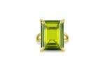 Vibrant Peridot Gold Filled Statement Ring