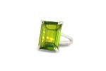 Vibrant Peridot Gold Filled Statement Ring