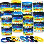 200 Pcs Autism Awareness Silicone Bracelets Set