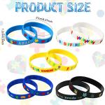 200 Pcs Autism Awareness Silicone Bracelets Set