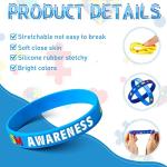 200 Pcs Autism Awareness Silicone Bracelets Set