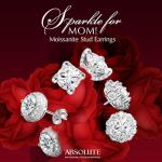Moissanite Stud Earrings 2 Carat in Silver