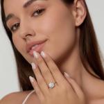 Stunning 4ct Round CZ Sterling Silver Engagement Ring