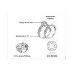 14K Gold Plated Infinity Engagement Ring Set