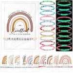Inspirational Glow-in-the-Dark Rainbow Bracelets Set