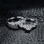 14K Gold Plated Infinity Engagement Ring Set