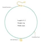 Colorful Gemstone Beaded Choker Necklace for Women