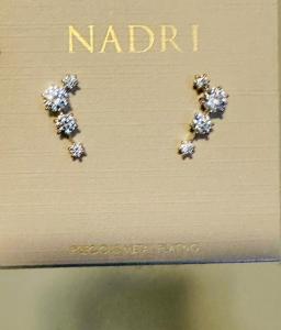 Rhodium Plated Climber Earrings for Women