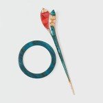 Vintage Wooden Shawl Pin Clip for Women & Girls