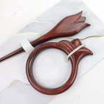 Vintage Wooden Shawl Pin Clip for Women & Girls
