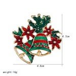 Vintage Rhinestone Christmas Bell Flower Brooch