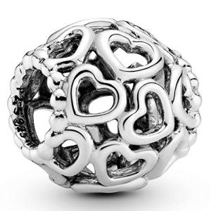 PANDORA Sterling Silver Hearts Charm Bracelet