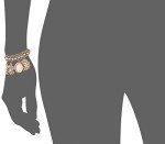 Rose Gold Crystal Charm Bracelet Watch for Women