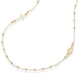 Miabella 18K Gold Over Silver Cross Necklace