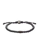 Men's Smoke Color Beaded Bracelet by Fossil