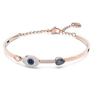 Swarovski Women's Blue Crystal Evil Eye Bangle