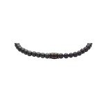 Men's Smoke Color Beaded Bracelet by Fossil