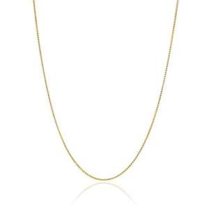 18K Gold over Silver 30" Italian Box Chain
