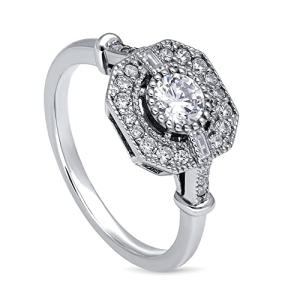 Vintage Art Deco CZ Ring in Sterling Silver