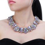Purple Vintage Crystal Statement Jewelry Set for Women