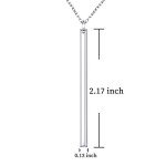 Stylish S925 Silver Vertical Bar Y Necklace