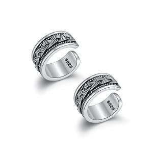 Celtic Non-Piercing Sterling Silver Ear Cuffs