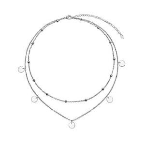 S925 Sterling Silver Double Layer Choker Necklace
