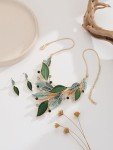 Vintage 14k Gold Plated Floral Jewelry Set