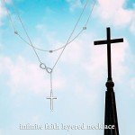 Infinity Cross Layered 925 Sterling Silver Necklace