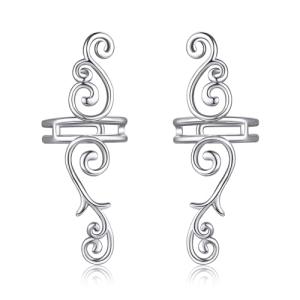 Sterling Silver Non-Piercing Filigree Ear Cuffs