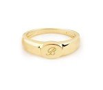 Personalized Gold Initial Signet Ring for Women
