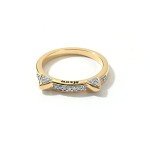 10k Yellow Gold Diamond Cat Ears Fashion Ring