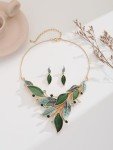 Vintage 14k Gold Plated Floral Jewelry Set
