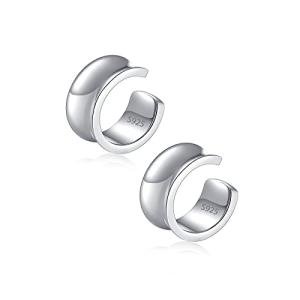 Adjustable 925 Sterling Silver Huggie Ear Cuffs