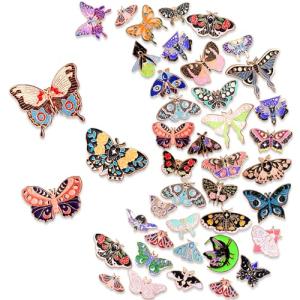 200 Pcs Colorful Butterfly Enamel Pins Set