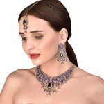 Royal Blue Bollywood Statement Necklace Set