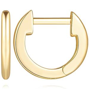 14K Gold Huggie Hoop Earrings for Women