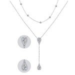 Teardrop Layered S925 Silver Choker Necklace