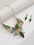 Vintage 14k Gold Plated Floral Jewelry Set
