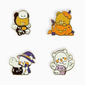 Glow in the Dark Halloween Enamel Pin Set