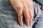 Personalized Solid Gold Oval Signet Ring