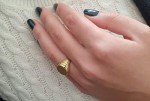 Personalized Solid Gold Oval Signet Ring