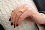 Personalized Solid Gold Oval Signet Ring