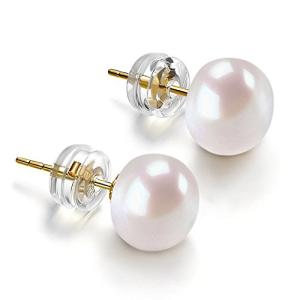 14K Gold Freshwater Cultured Pearl Stud Earrings