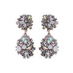 Vintage Crystal Rhinestone Choker Necklace and Earring Set