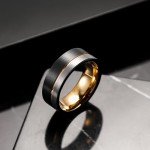 King Will Tungsten Carbide 8mm Rose Gold Wedding Band