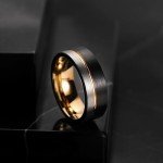 King Will Tungsten Carbide 8mm Rose Gold Wedding Band