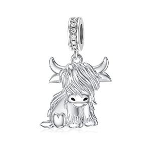Highland Cow Charms in 925 Sterling Silver